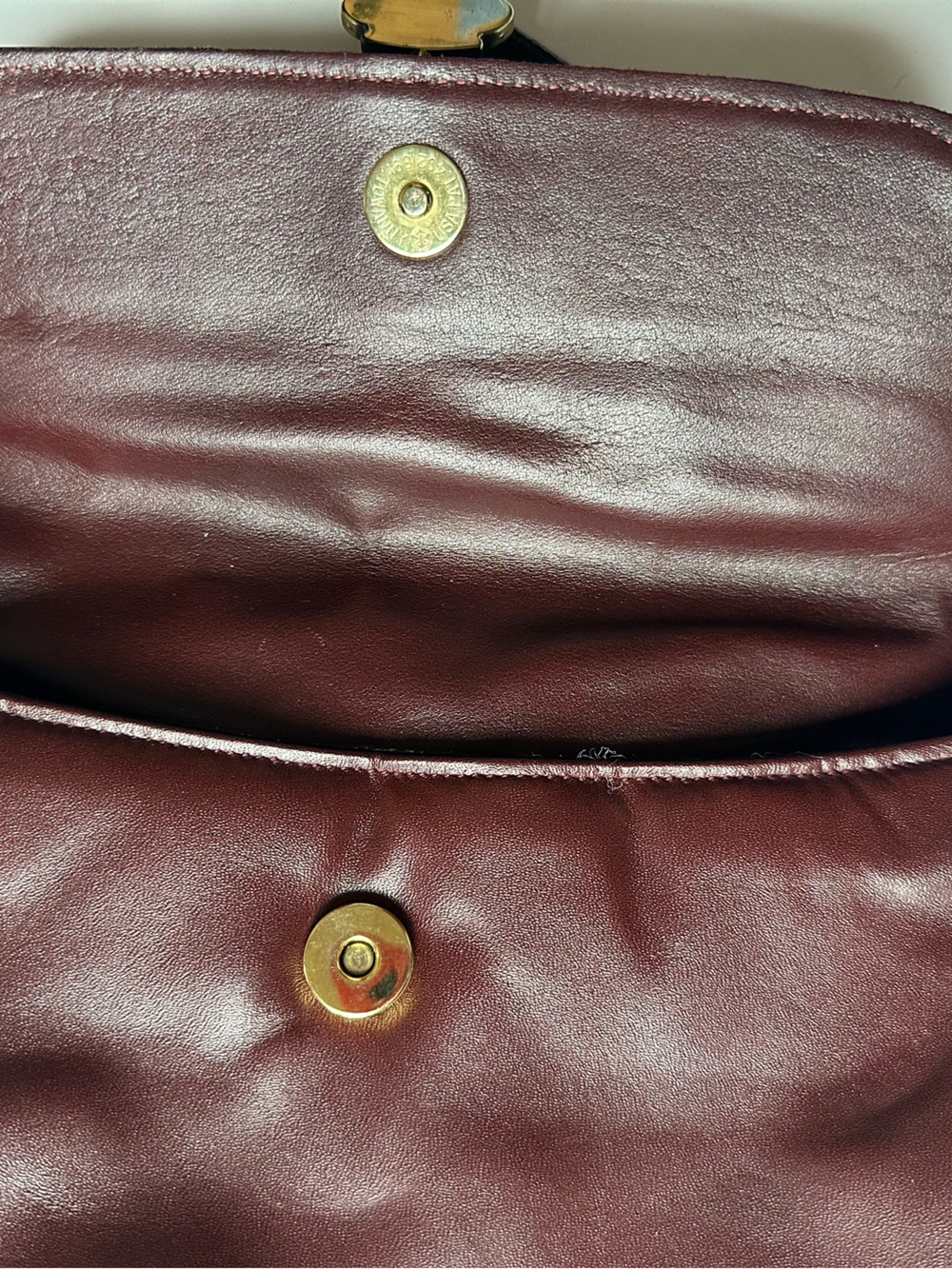 Vintage Etienne Aiger Oxblood Leather Crossbody Purse/Bag - Picture 4 of 8